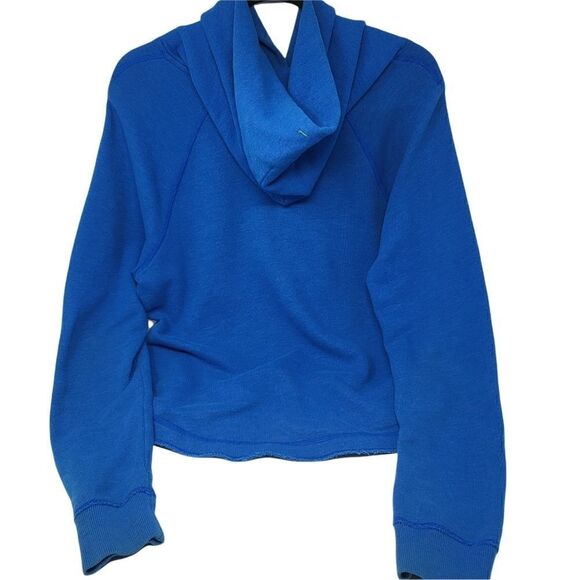 Hollister Bright Blue with Green and White Hi-Low Sweatshirt size Large - Picture 2 of 3